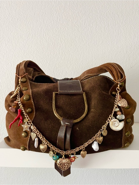 Handbags - Handmade Boho Charm Bag Chain | Coastal Heart & Shell Purse Charm Accessory